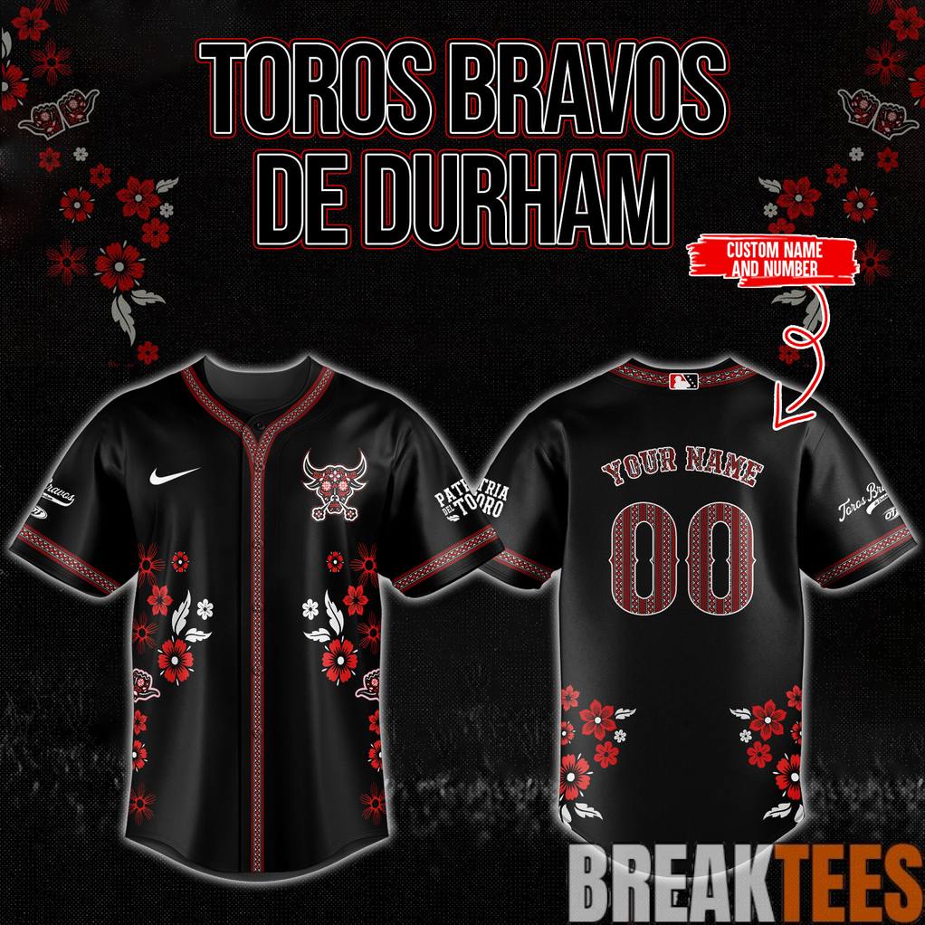 Durham Bulls Toros Bravos De Durham Custom Baseball Jersey