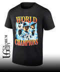Dwight Gooden Darryl Strawberry Gary Carter Mookie Wilson New York Mets celebrating baseball 1986 World Series Champions MLB graphic vintage shirt