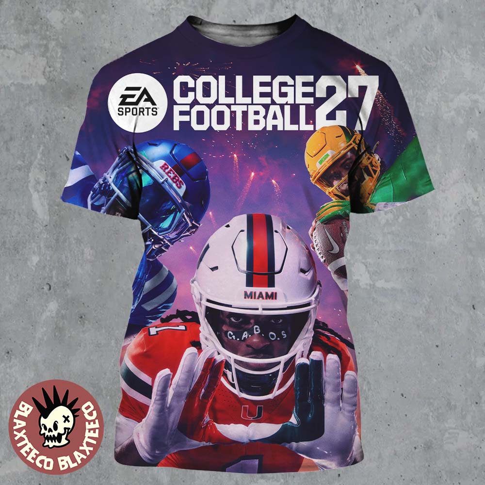EA Sports College Football 27 Kewan Lacy Malachi Toney Danta Moore Cover Athletes All Over Print Shirt