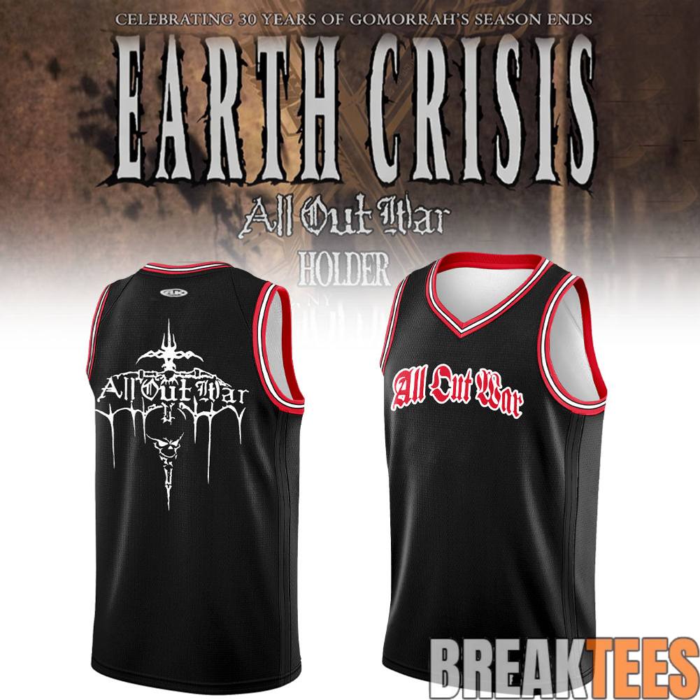 Earth Crisis 30 years of Gomorrahs Season Ends Basketball Jersey