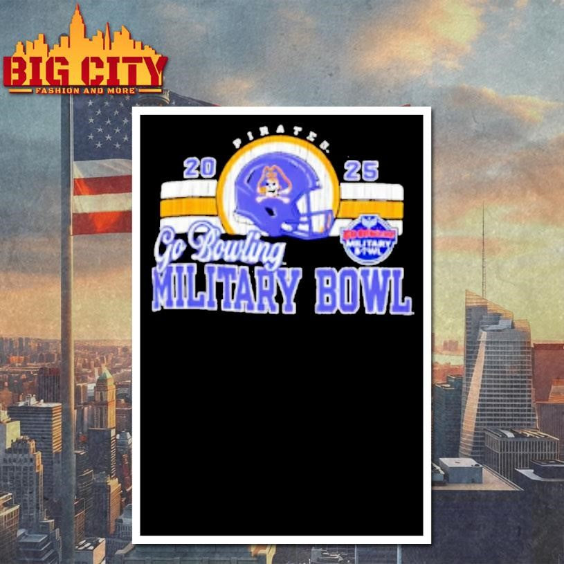 East Carolina Ecu Football 2025 Military Bowl Go Bowling Shirt