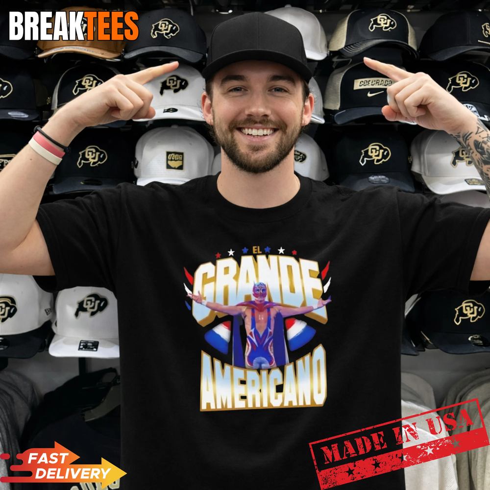 El Grande Americano WWE Stars and Stripes t-shirt