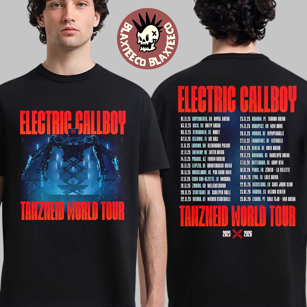 Electric Callboy Tanzeid World Tour 2025 2026 With Dates Back Merch T-Shirt