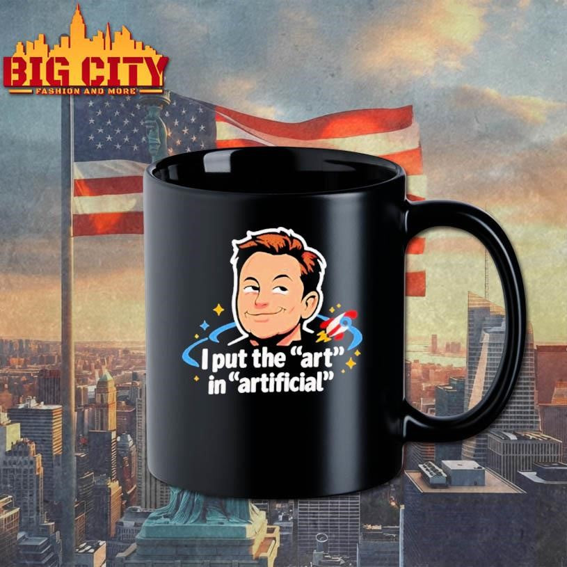 Elon Musk I Put The Art In Artificial Cartoon Shirt