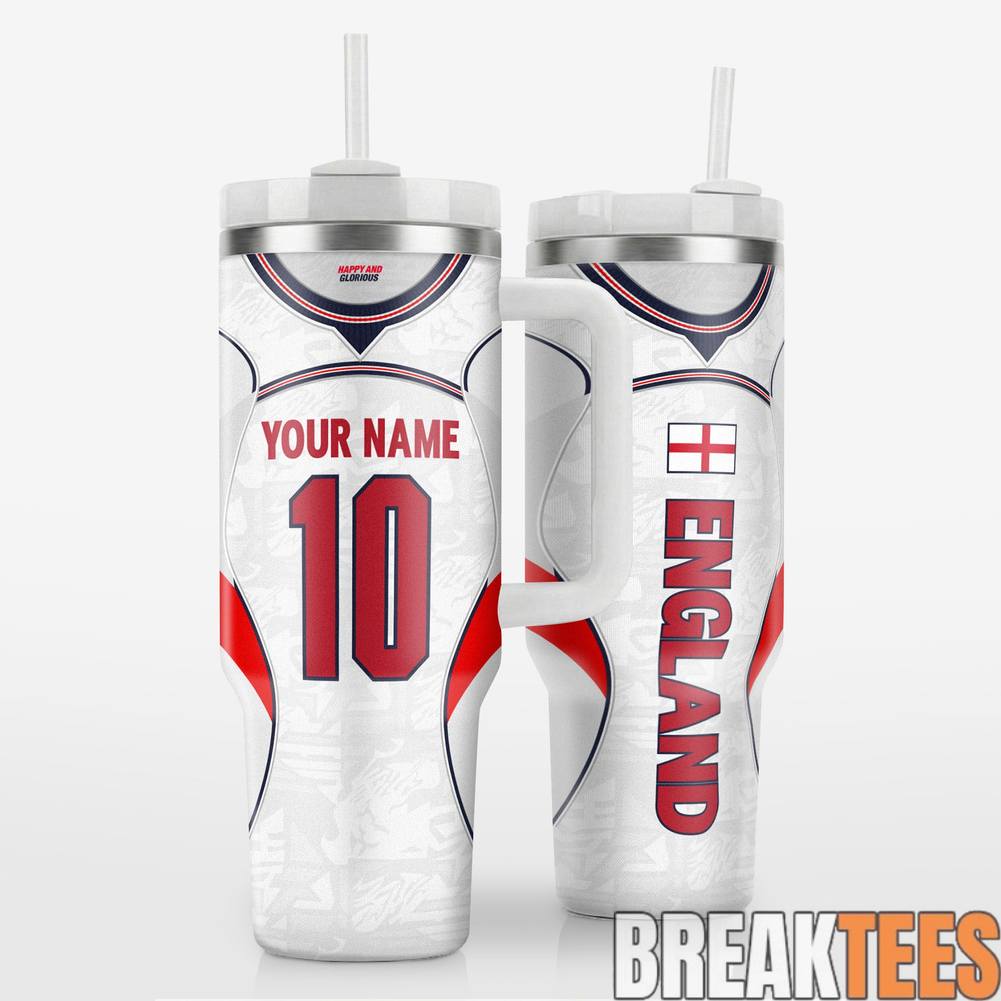 England Jersey Design WC26 Custom Tumbler