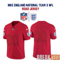 England National Team x NFL Road Custom Football Jersey