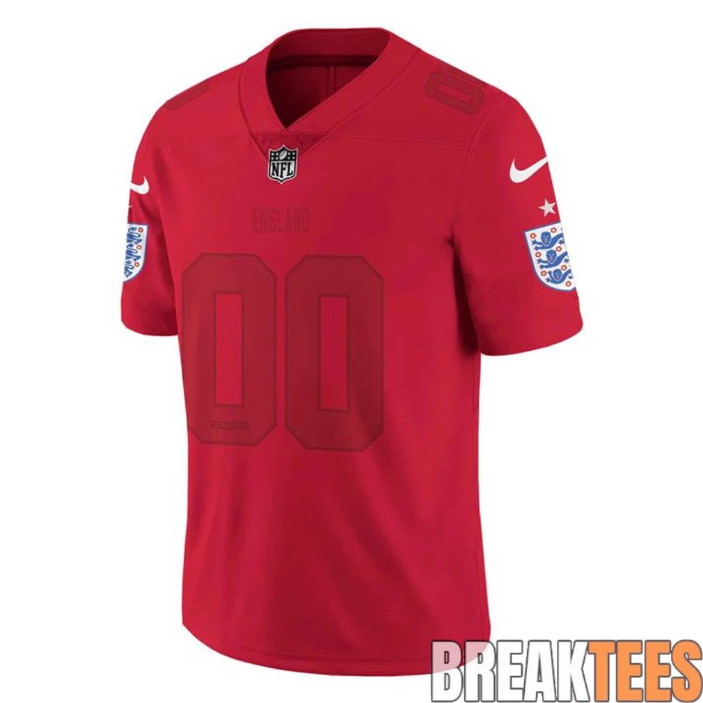 England National Team x NFL Road Custom Football Jersey