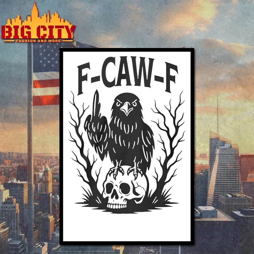 F Caw F Gothic Raven Middle Finger shirt