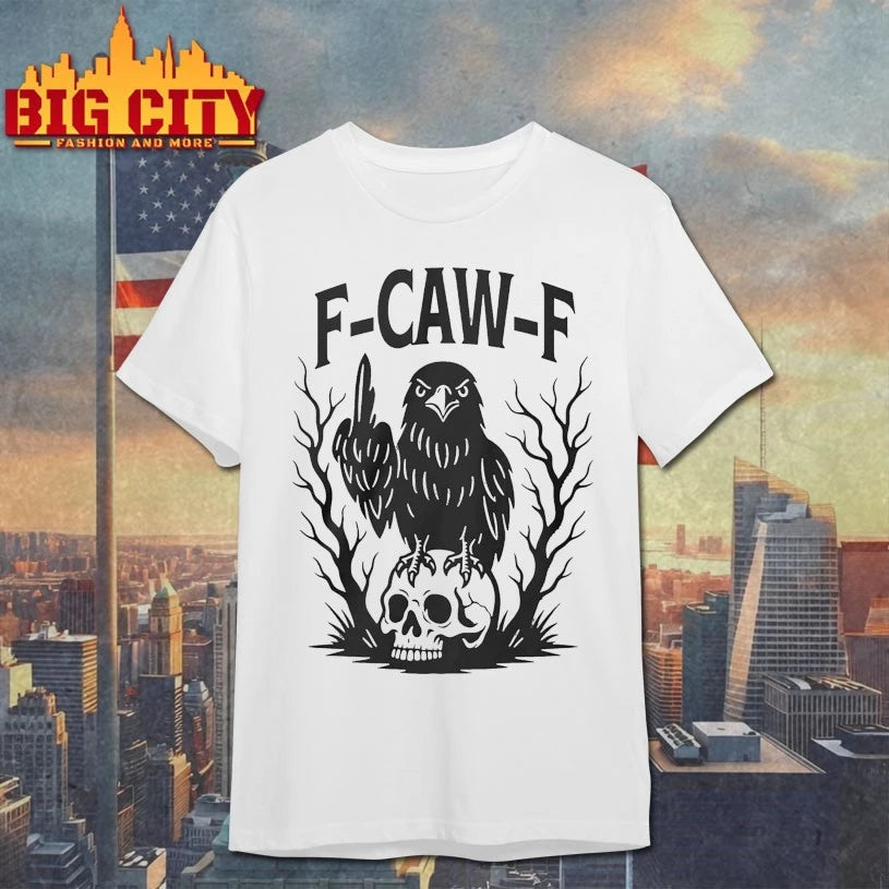 F Caw F Gothic Raven Middle Finger shirt