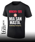 FC Bayern Munchen Bundesliga Champions Meisterschale Allianz Arena 2026 logo shirt