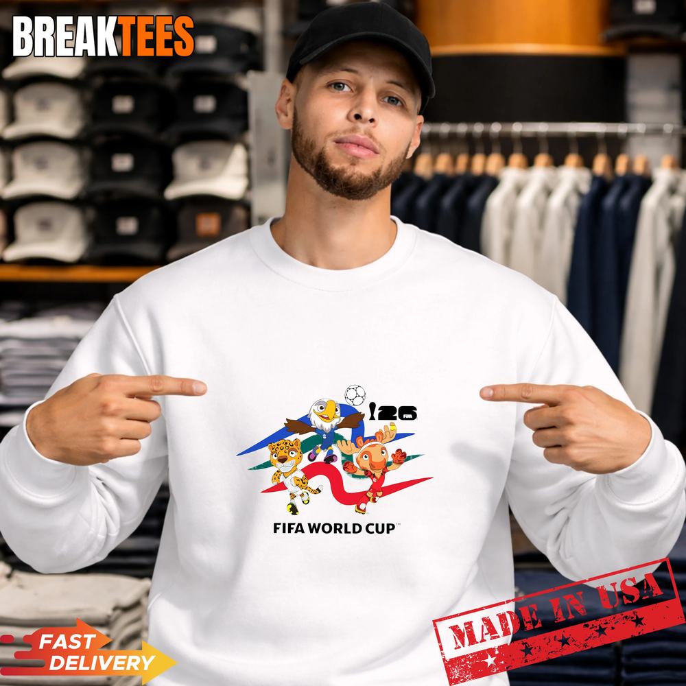 FIFA World CUP26 Host Country Mascots Crew T-Shirt – Feel the Hype!