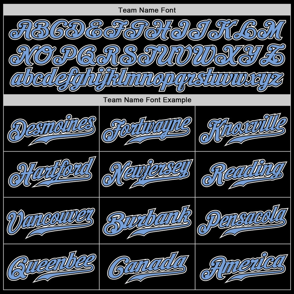 Custom Black Light Blue-White Authentic Gradient Fashion Baseball Jersey