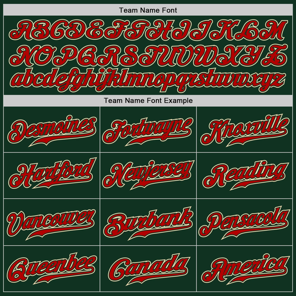 Custom Green Red-Cream Authentic Gradient Fashion Baseball Jersey