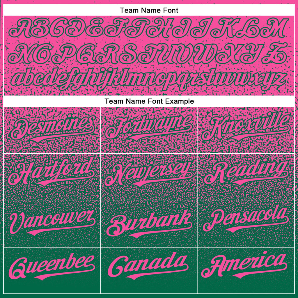 Custom Pink Kelly Green Authentic Fade Fashion Baseball Jersey
