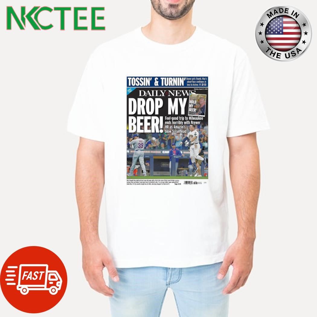 Feel-good trip to Milwaukee ends horribly with Brewer HR as Amazin’s blow 5-run lead baseball shirt