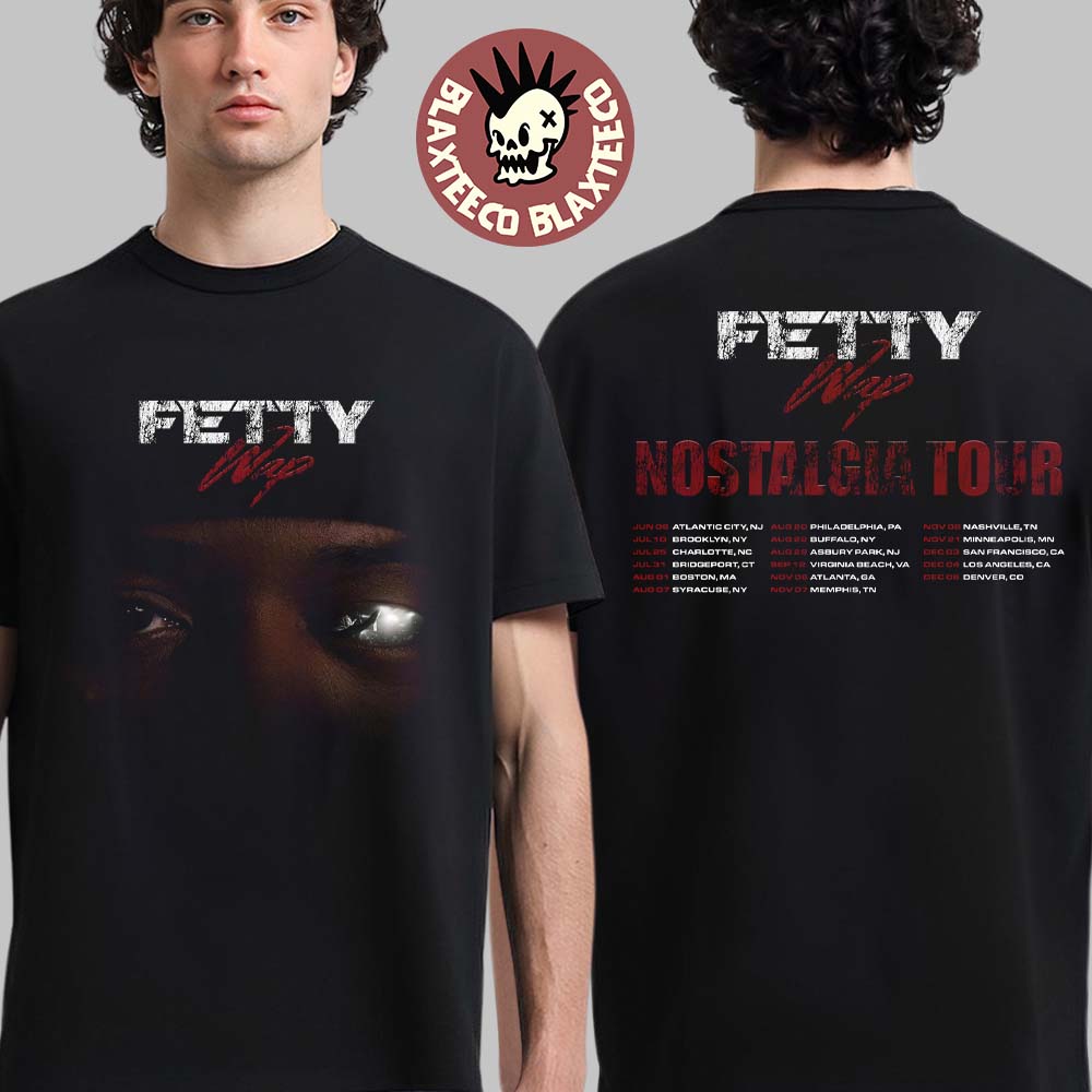 Fetty Wap Nostalgia Tour 2026 North America Schedule Dates Two Sided T-Shirt