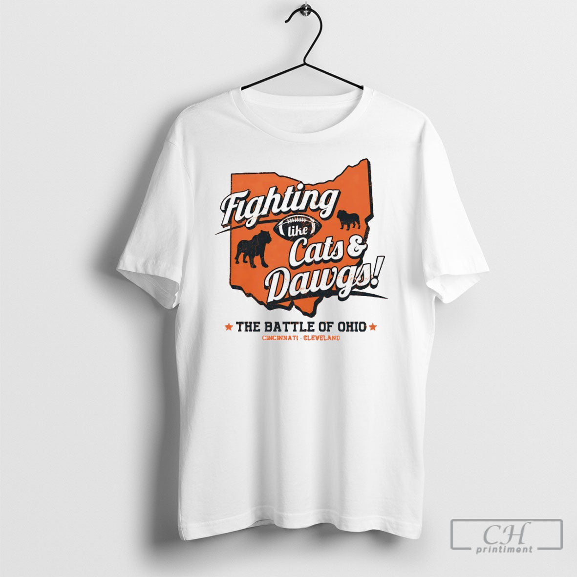 Fighting Like Cats And Dawgs The Battle Of Ohio Cincinnati Vs Cleveland Shirt Tee