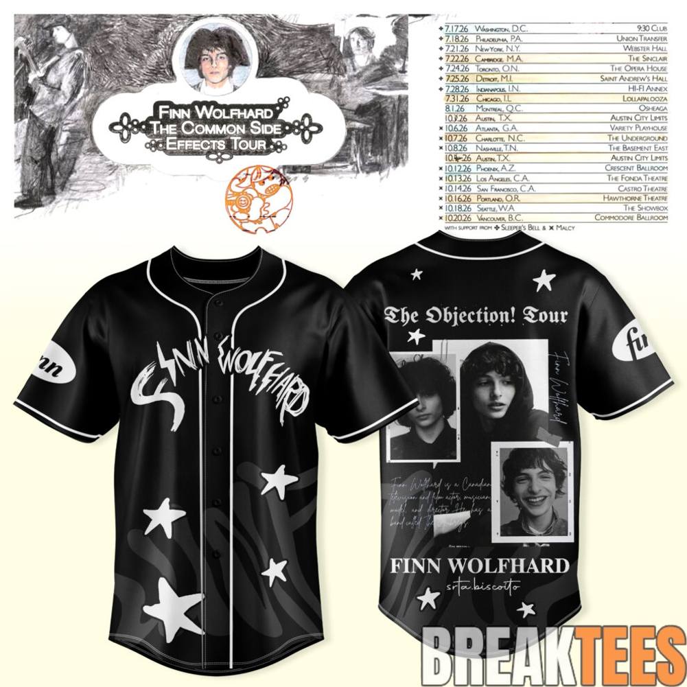 Finn Wolfhard The Common Side Effects Tour 2026 Special Baseball Jersey