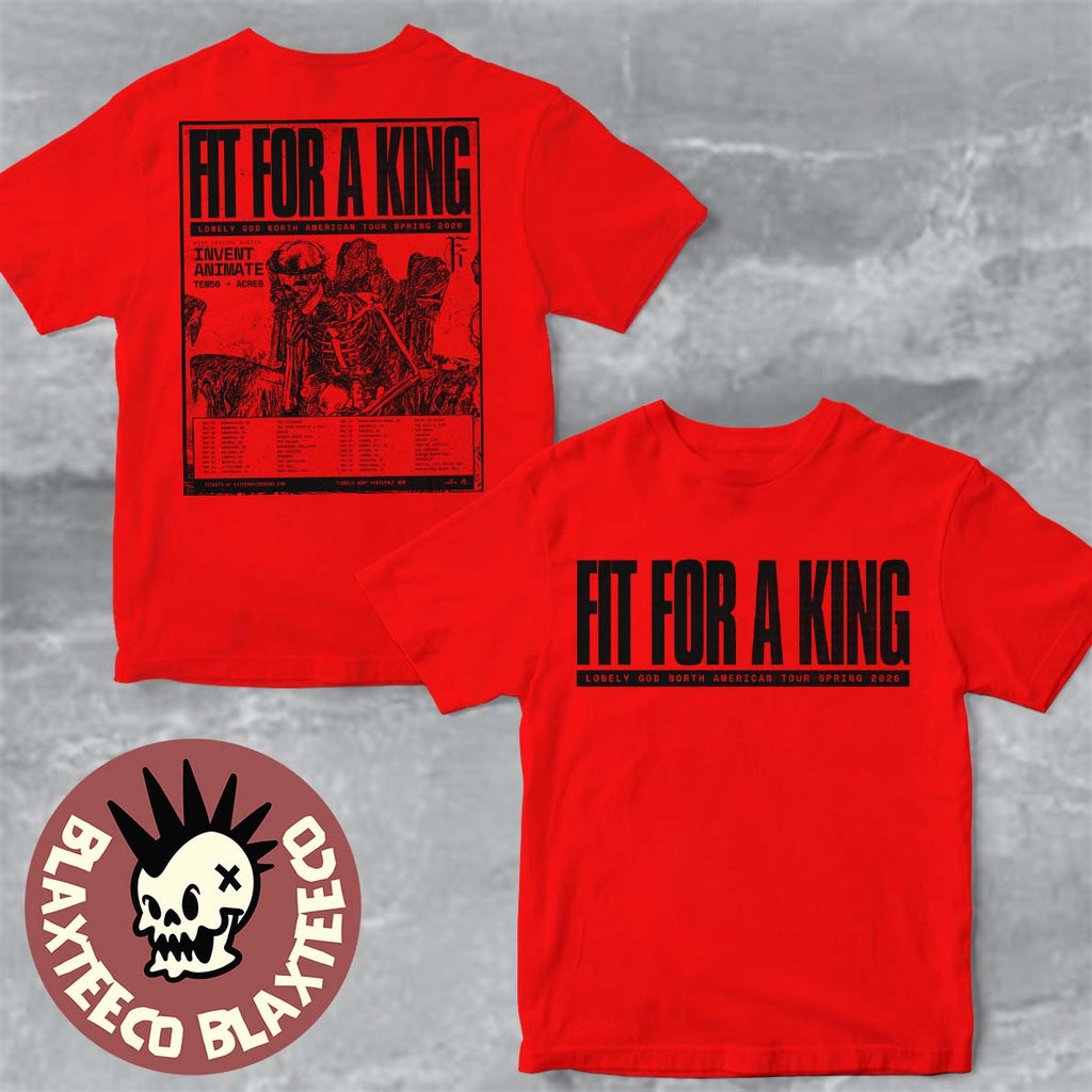 Fit For A King Lonely God North America Tour Spring 2026 Schedule Dates Two Sided T-Shirt