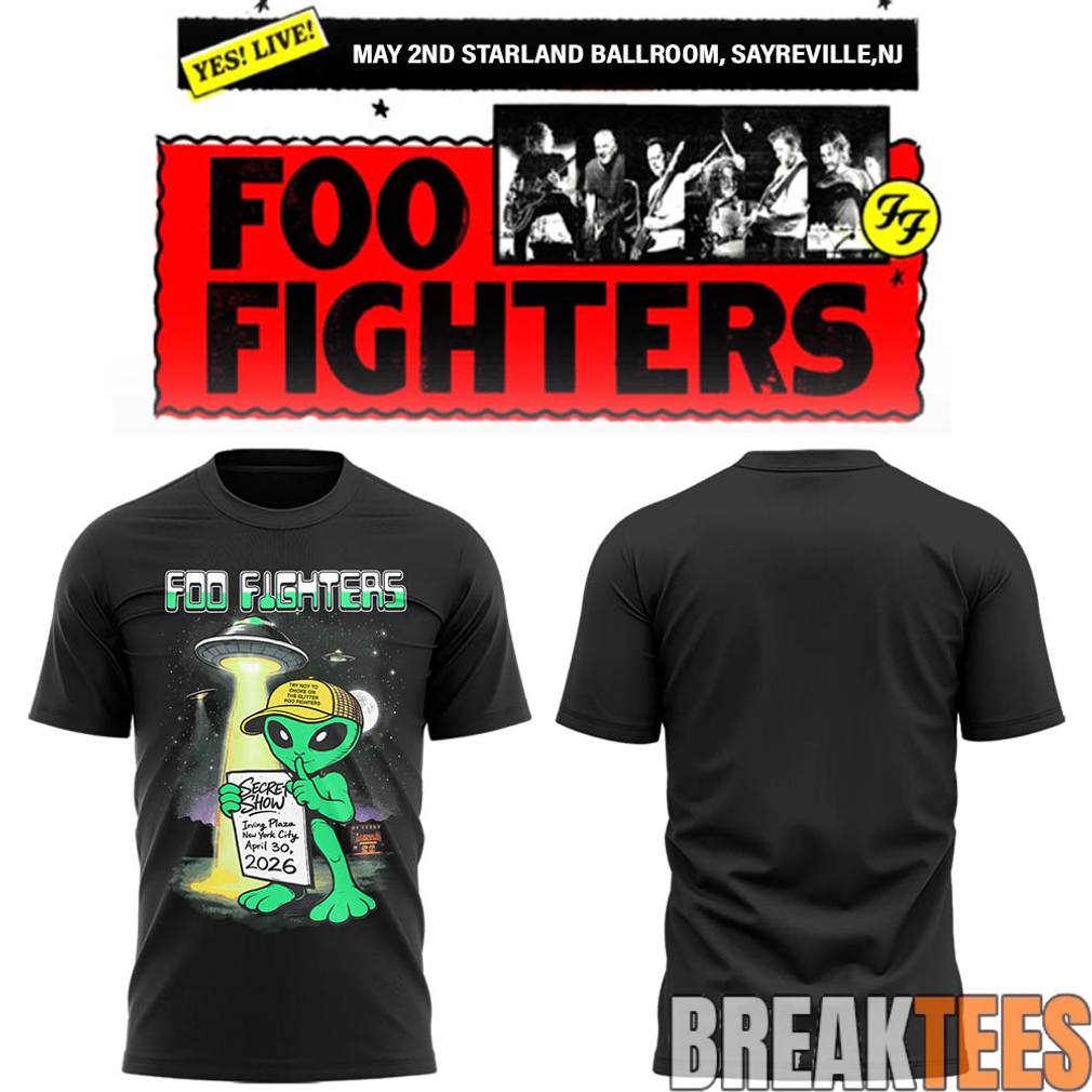Foo Fighters Secret NJ Show Shirt
