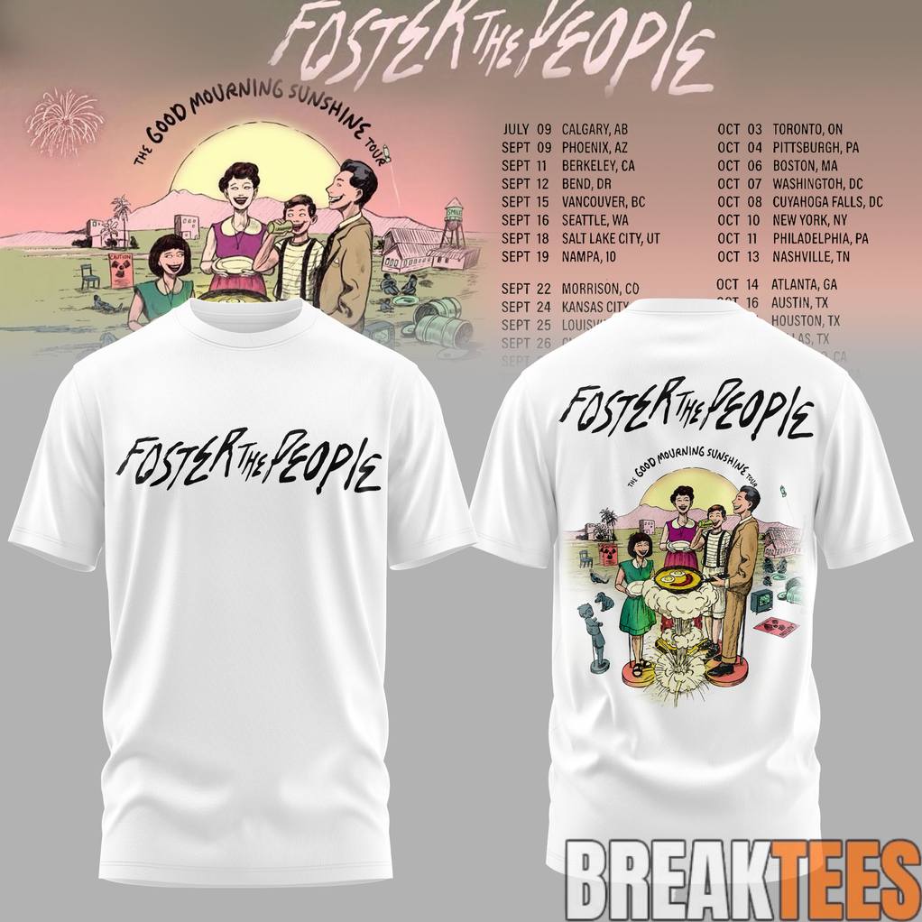 Foster The People THE GOOD MOURNING SUNSHINE TOUR T-Shirt
