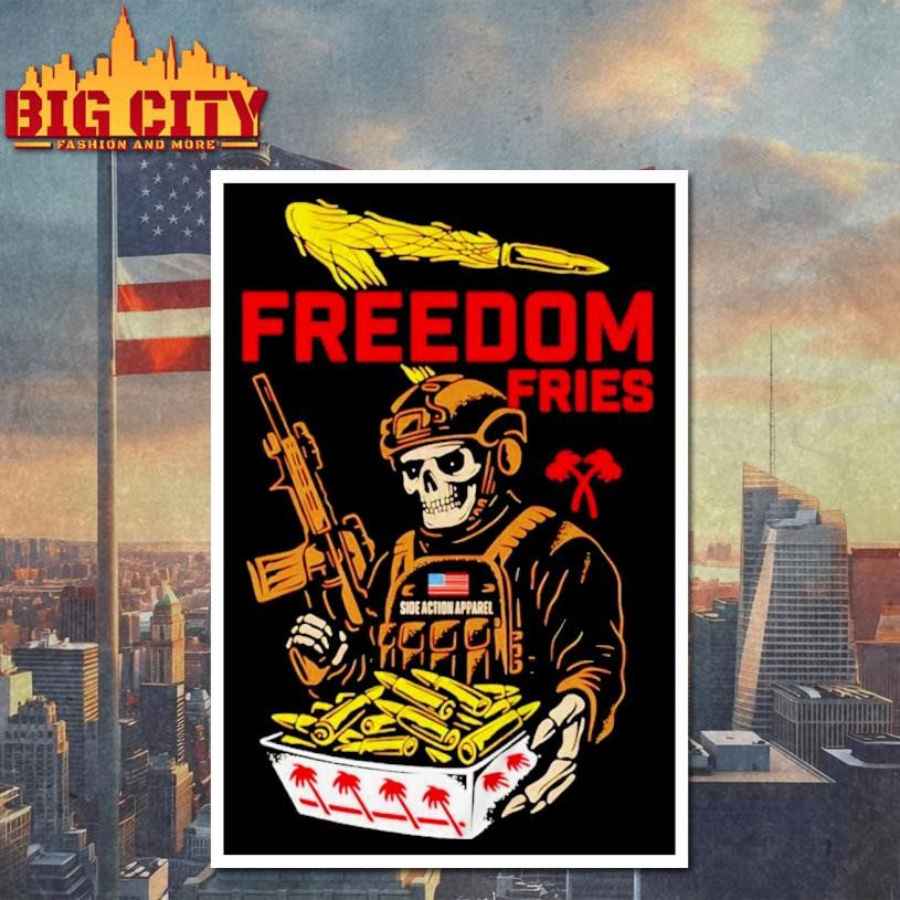 Freedom Fries Soldier Skull shirt