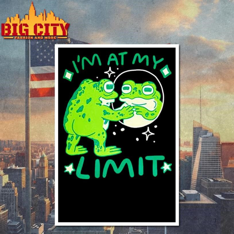 Frog I’m at my limit cartoon shirt