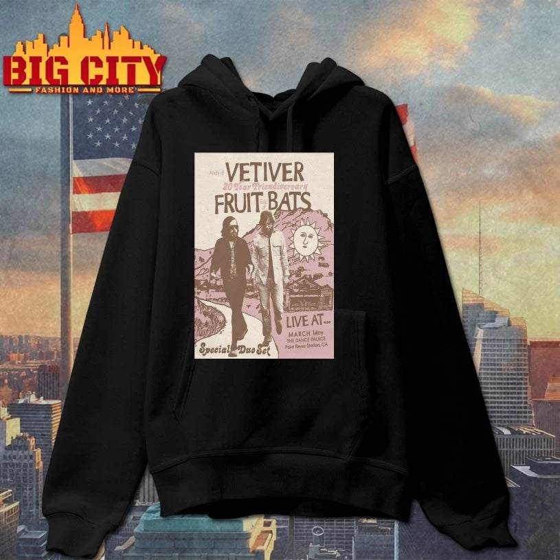 Fruit Bats And Vetiver Mar 14 2026 The Dance Palace in Point Reyes CA Poster shirt