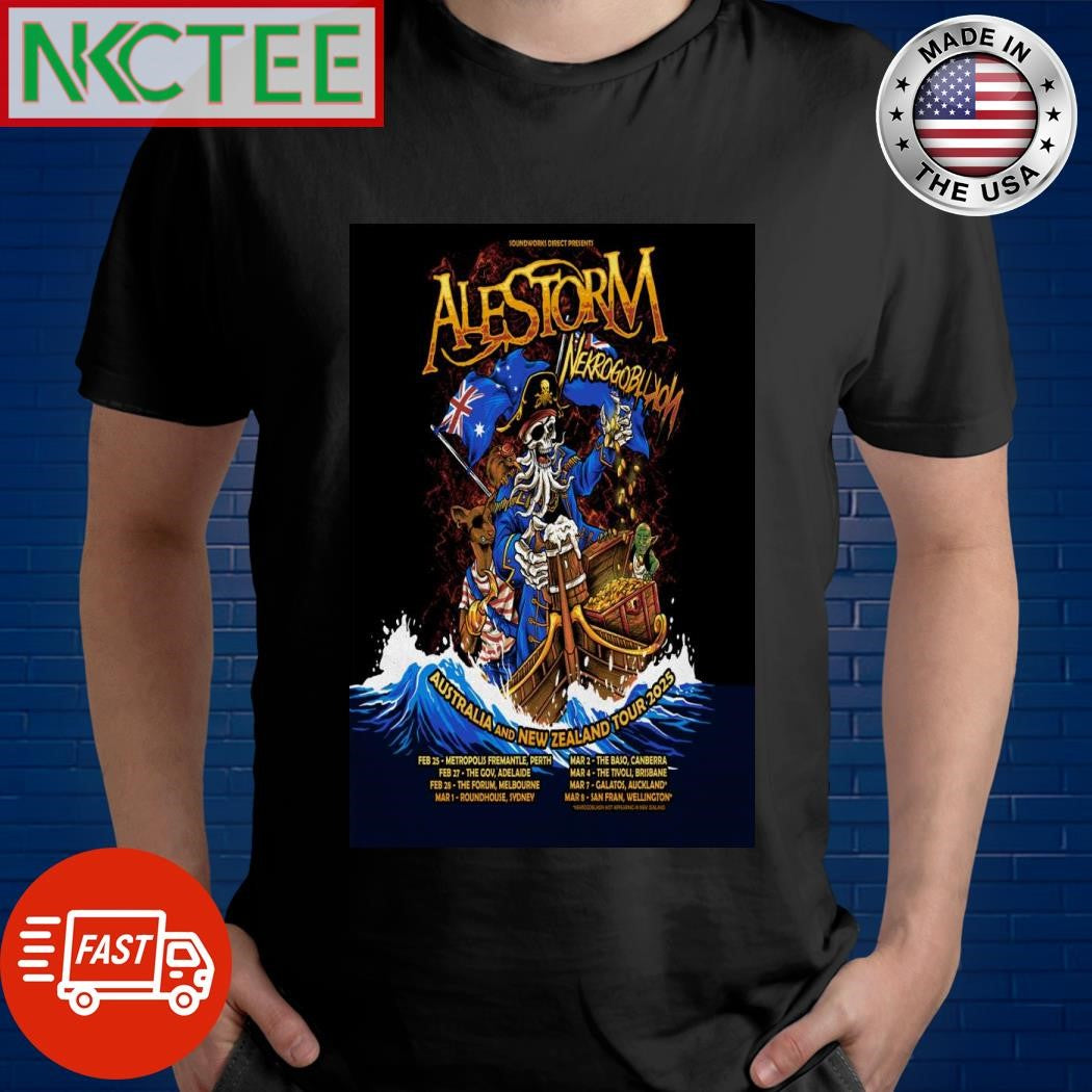 Funny Alestorm Australia And New Zealand Tour 2025 Poster Shirt