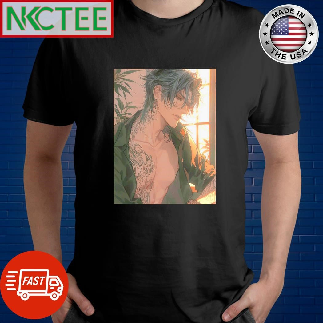 Funny Asia handsome boy tattoo graphic shirt