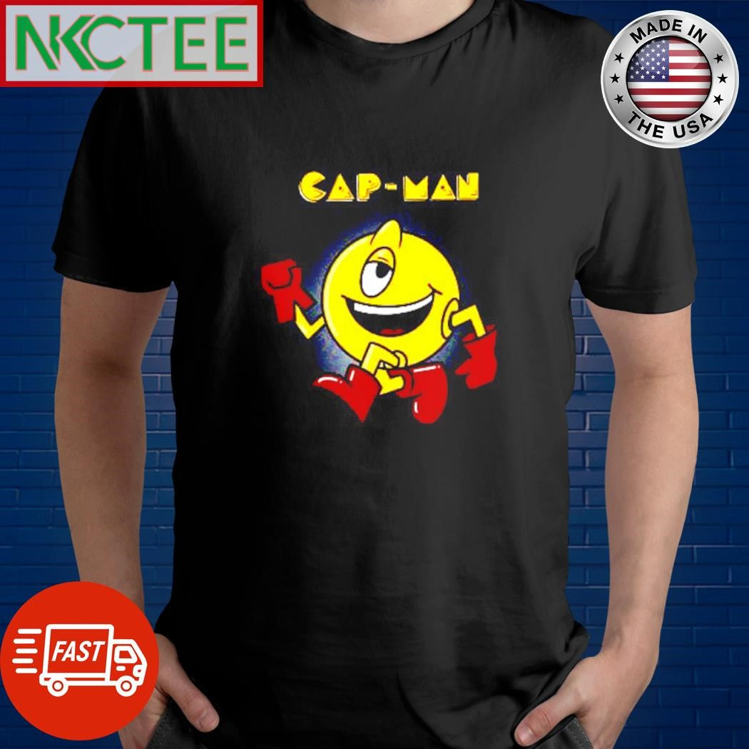 Funny Cap-man Pac-man run shirt