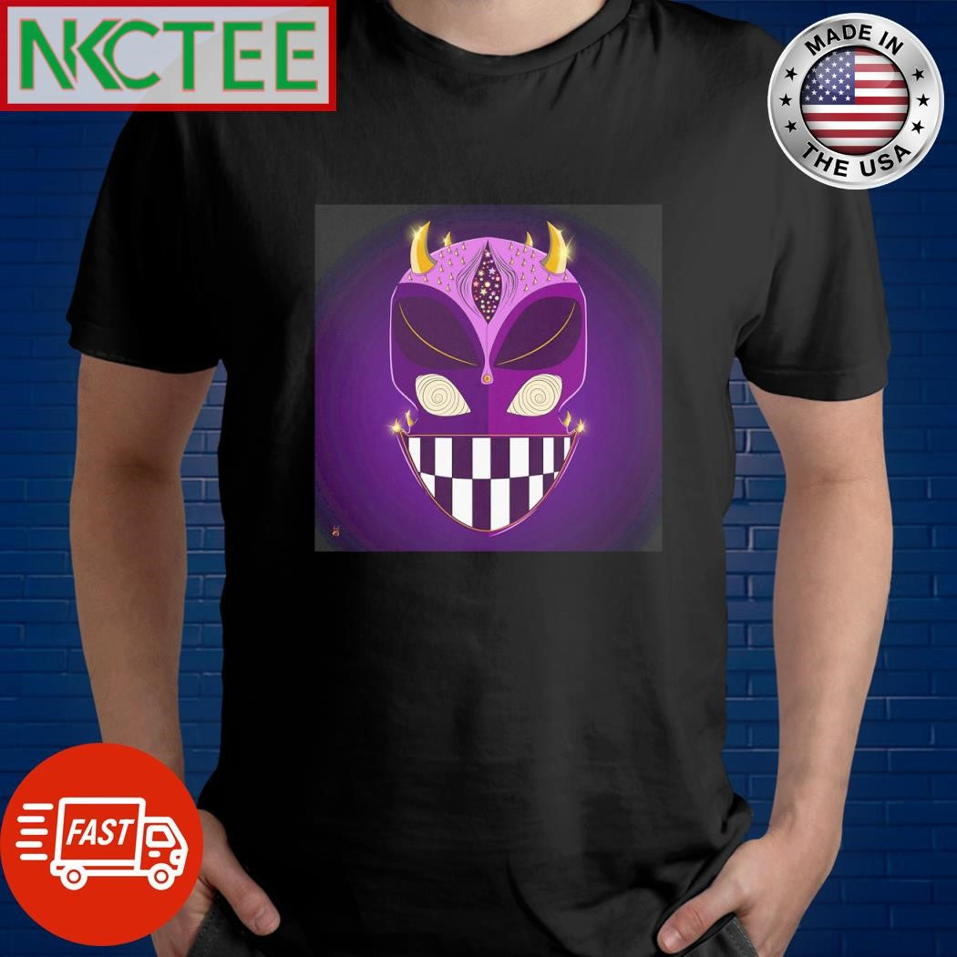 Funny Chameleon mask graphic shirt