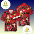 Funny Christmas Santa Claus Farmer Red Bears Hawaiian Shirt