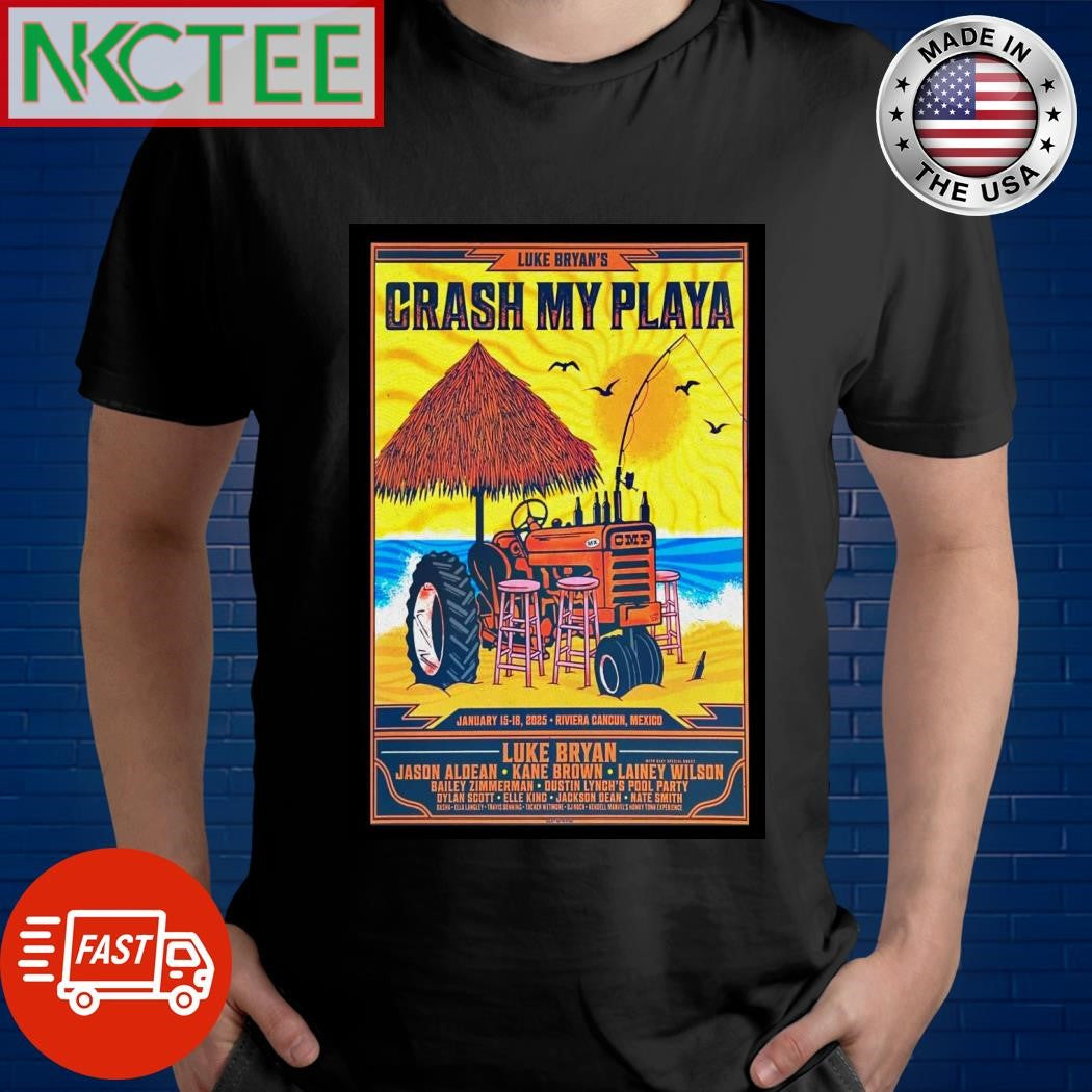 Funny Crash My Playa Jan 15-18 2025 Moon Palace Riviera Cancun Mexico Poster Shirt