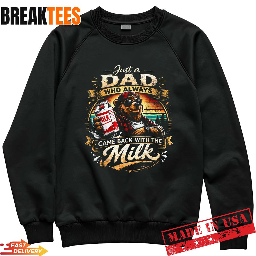 Funny Dad Shirt – Papa Bear Milk T-Shirt
