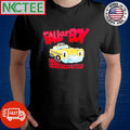 Funny Fallout Boy racing through the city windows down in the back of yellow-checkered cars shirt