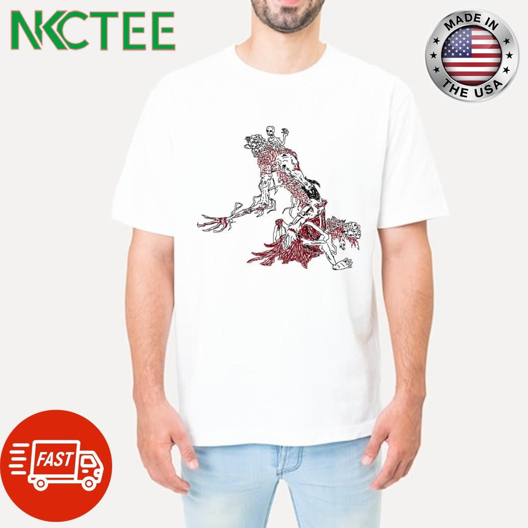 Funny Skeleton evil paint shirt