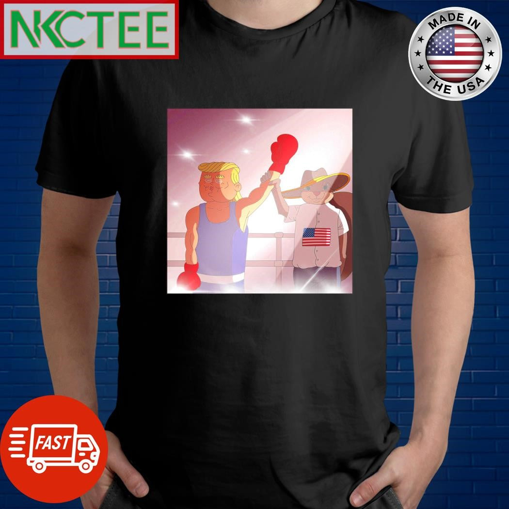 Funny Trump win boxing $PNUT paint shirt