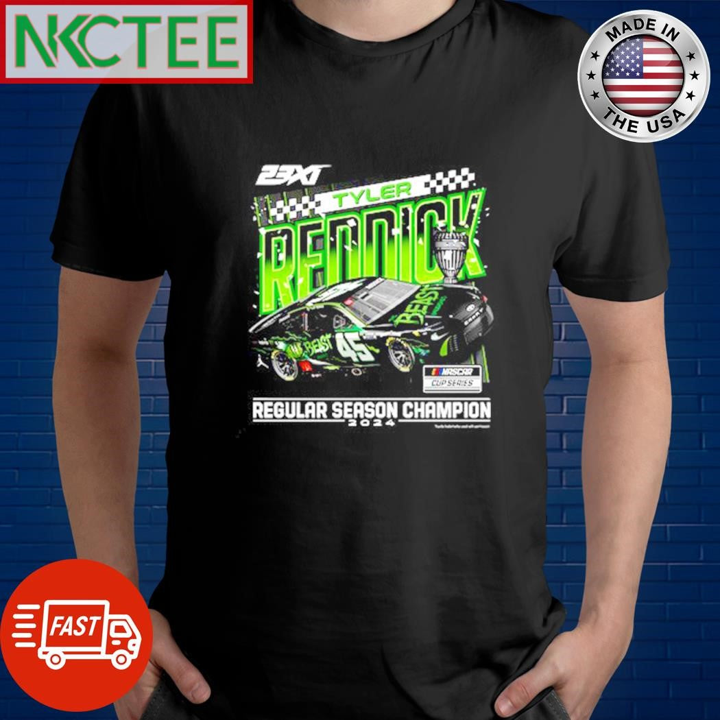 Funny Tyler Reddick 23XI Racing Black 2024 NASCAR Cup Series Champion 45 car shirt