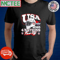 Funny USA 2025 4 Nations Face-Off helmet shirt