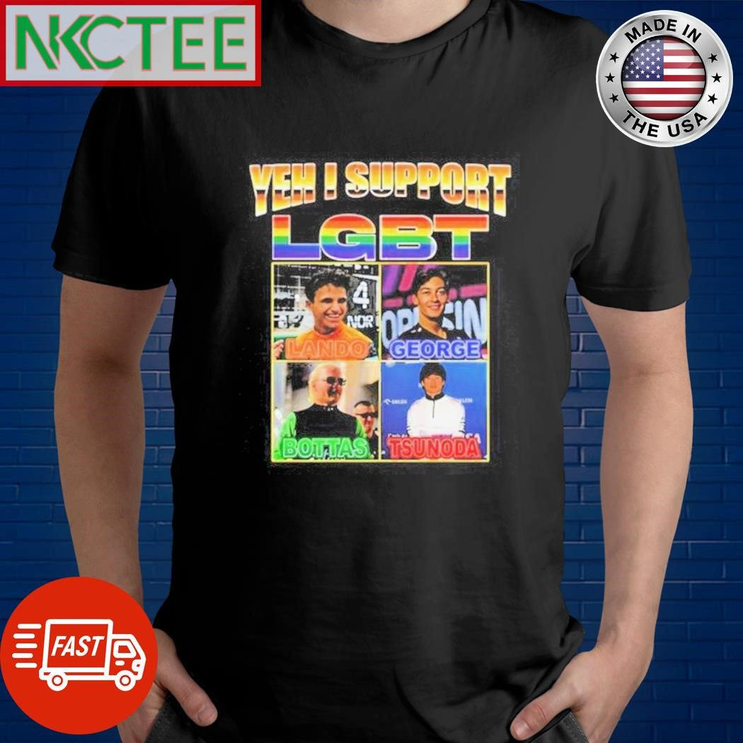 Funny Yeh ! Support Lgbt Orlando George Bottas Tsunoda shirt