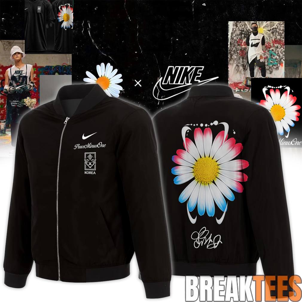 G-Dragon’s PEACEMINUSONE x Korea Football Team Black Bomber Jacket