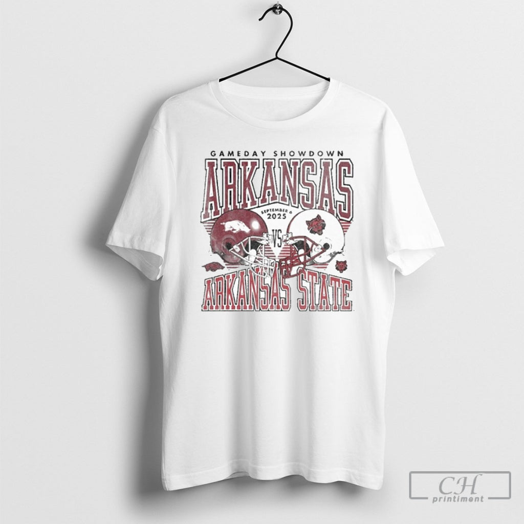 Gameday Arkansas Vs Arkansas State September 6 2025 Duel Helmet Shirt Tee