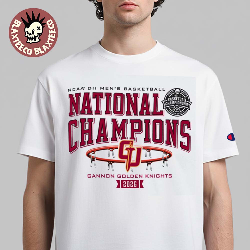 Gannon Golden Knights Men’s Basketball 2026 NCAA DII National Champions T-Shirt