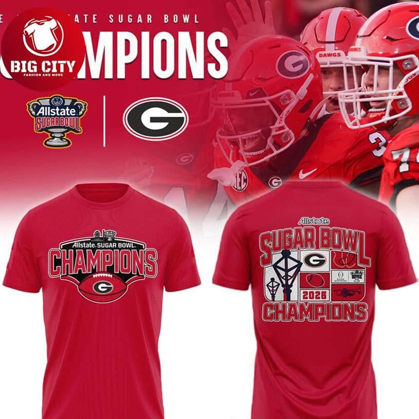 Georgia Bulldogs 2026 Goodyear Cotton Bowl Champions Two Sided Shirt