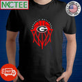 Georgia Bulldogs Basketball basket and ball shirt