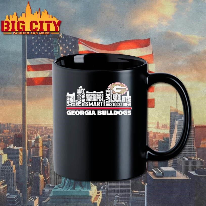 Georgia Bulldogs Football Name Players Shape Skyline City Shirt