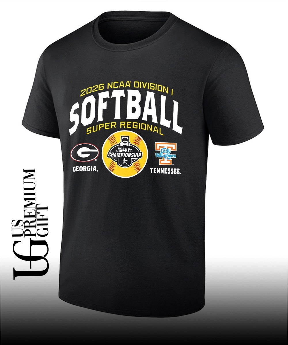 Georgia Bulldogs and Tennessee Volunteers 2026 NCAA Division I Softball Super Regionals shirt