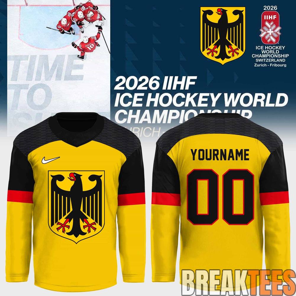 Germany 2026 IIHF Ice Hockey Championship Custom Hockey Jersey