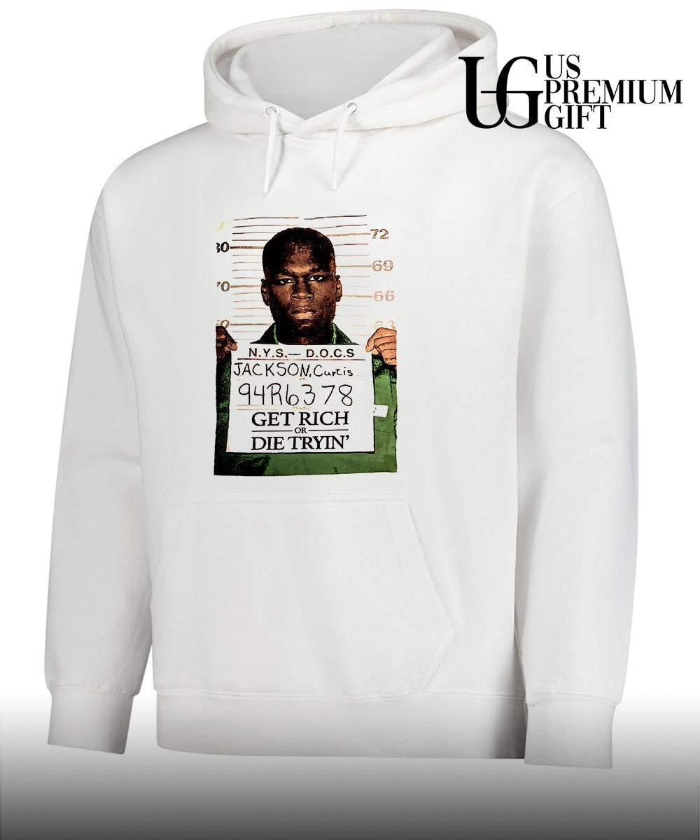 Get Rich or Die Tryin’ mugshot shirt